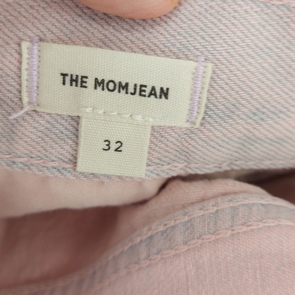 Madewell The Momjean: Overdyed Edition Pink Waist Size 32 - Picture 12 of 13